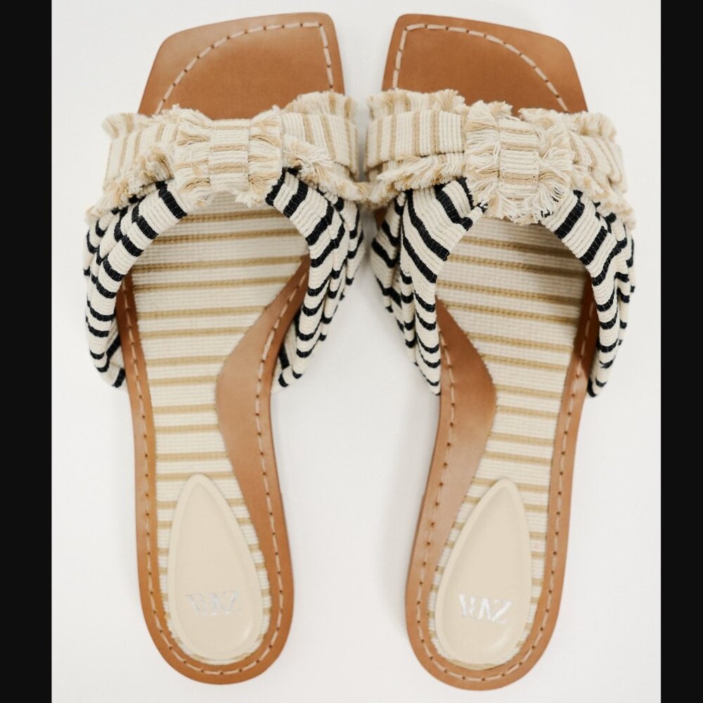 FLAT FABRIC SANDALS - Picture 5 of 5